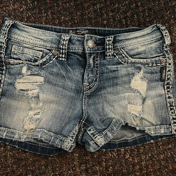 Silver Jeans Pants - Silver Size 28 Denim Shorts Women’s